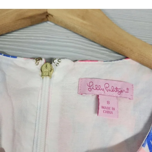 Lilly Pulitzer Pink & Blue Tropical Shift Mini Dress - Picture 4 of 6